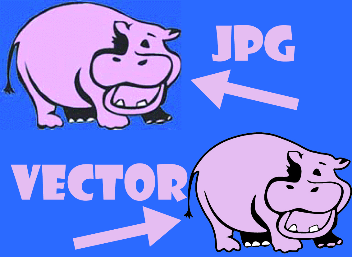 vector jpg pink hippos
