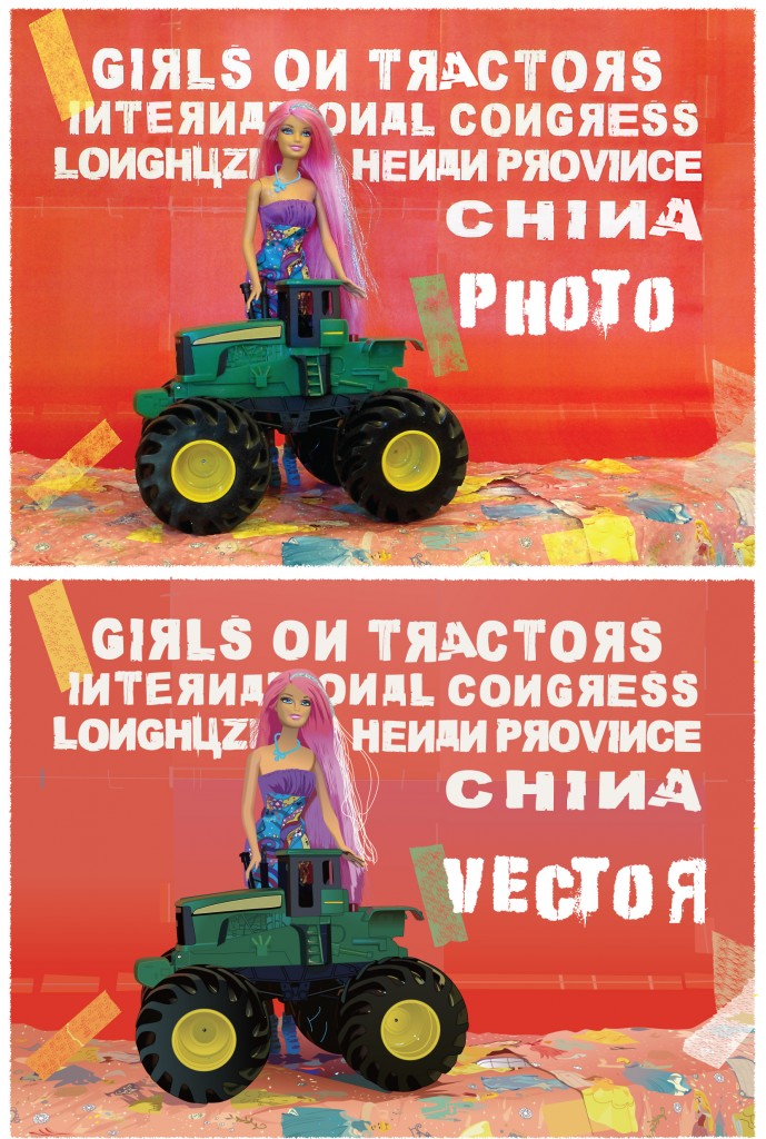 beforeafter girls on tractors barbie