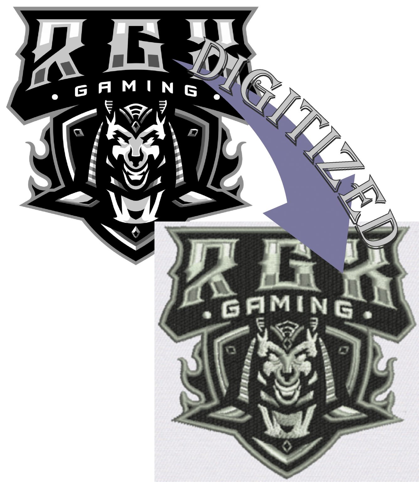RGX Gaming Logo Digitizing - Vector Squad Blog